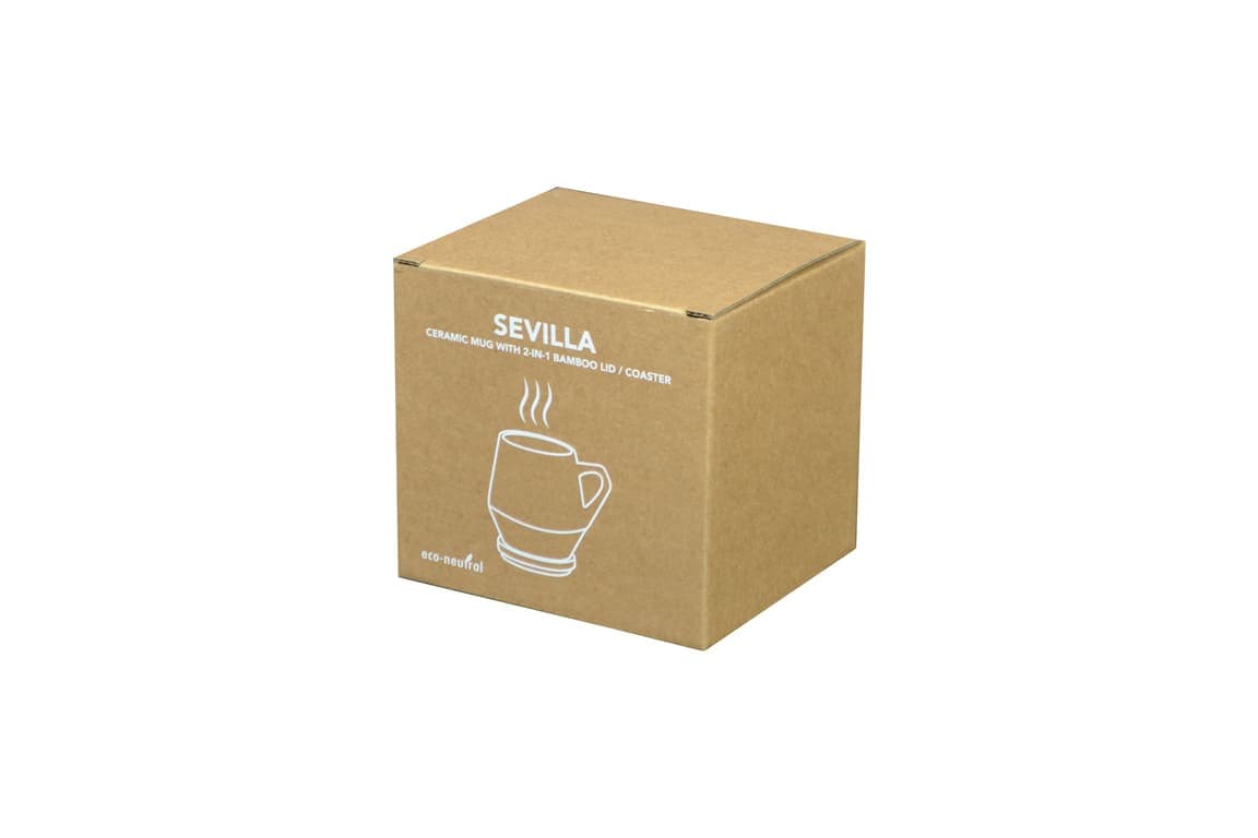 SEVILLA - eco-neutral Ceramic Mug with Bamboo Lid - Black detail 6