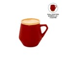 SEVILLA - eco-neutral Ceramic Mug with Bamboo Lid Red