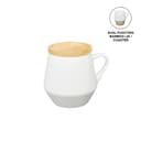 SEVILLA - eco-neutral Ceramic Mug with Bamboo Lid White
