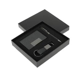SILVAN - Giftology Gift Set (Card Holder, Key Chain and Pen) Black