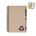 SION- eco-neutral B6 Notepad & Pen Set with Sticky Note Black