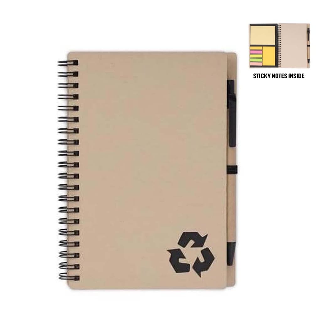 SION- eco-neutral B6 Notepad & Pen Set with Sticky Note