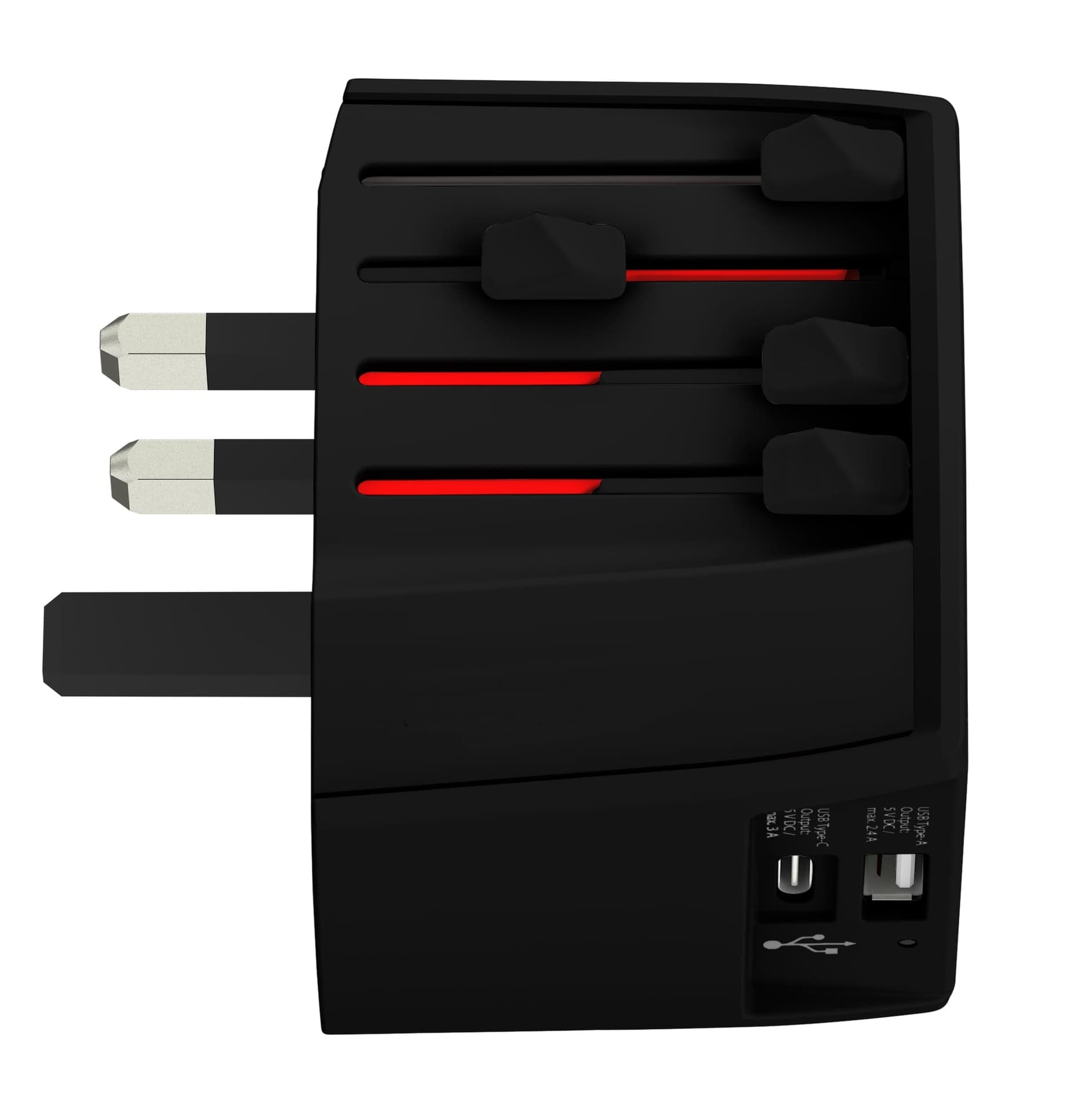 SKROSS World Travel Adapter MUV USB (AC) - USB & Type C ports - Black detail 2