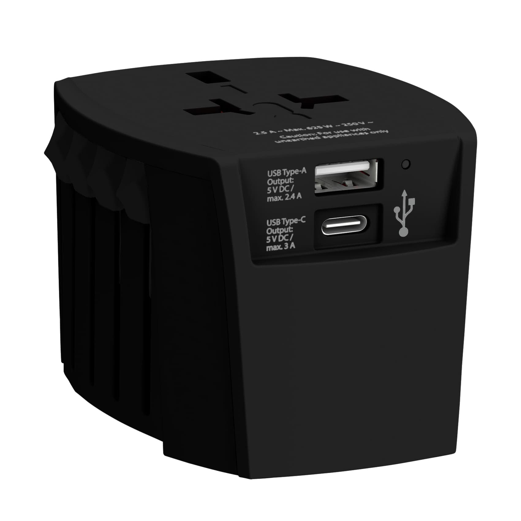 SKROSS World Travel Adapter MUV USB (AC) - USB & Type C ports - Black detail 3