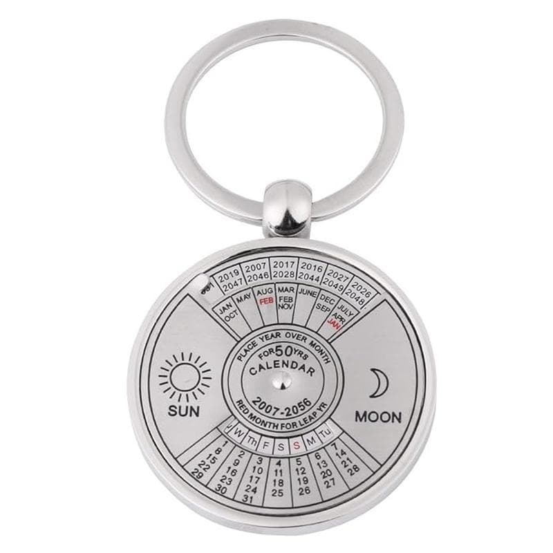 SLIGO - 50 Year Perpetual Calendar Keychain - Silver detail 2