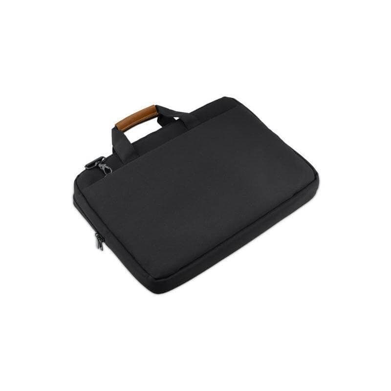 SLOTEN - Santhome® 15" Laptop Bag - Black/Tan detail 2