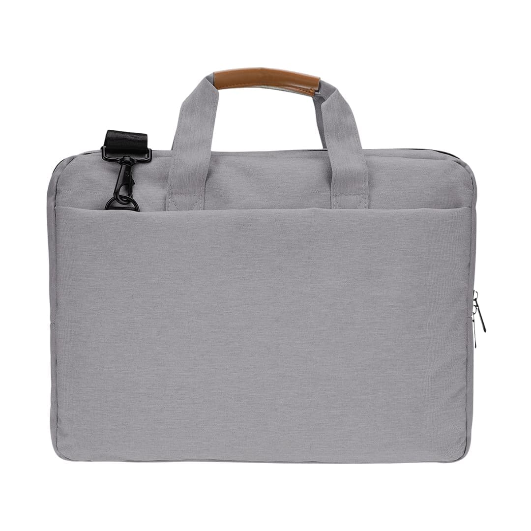SLOTEN - Santhome® 15" Laptop Bag - Grey/Tan detail 3
