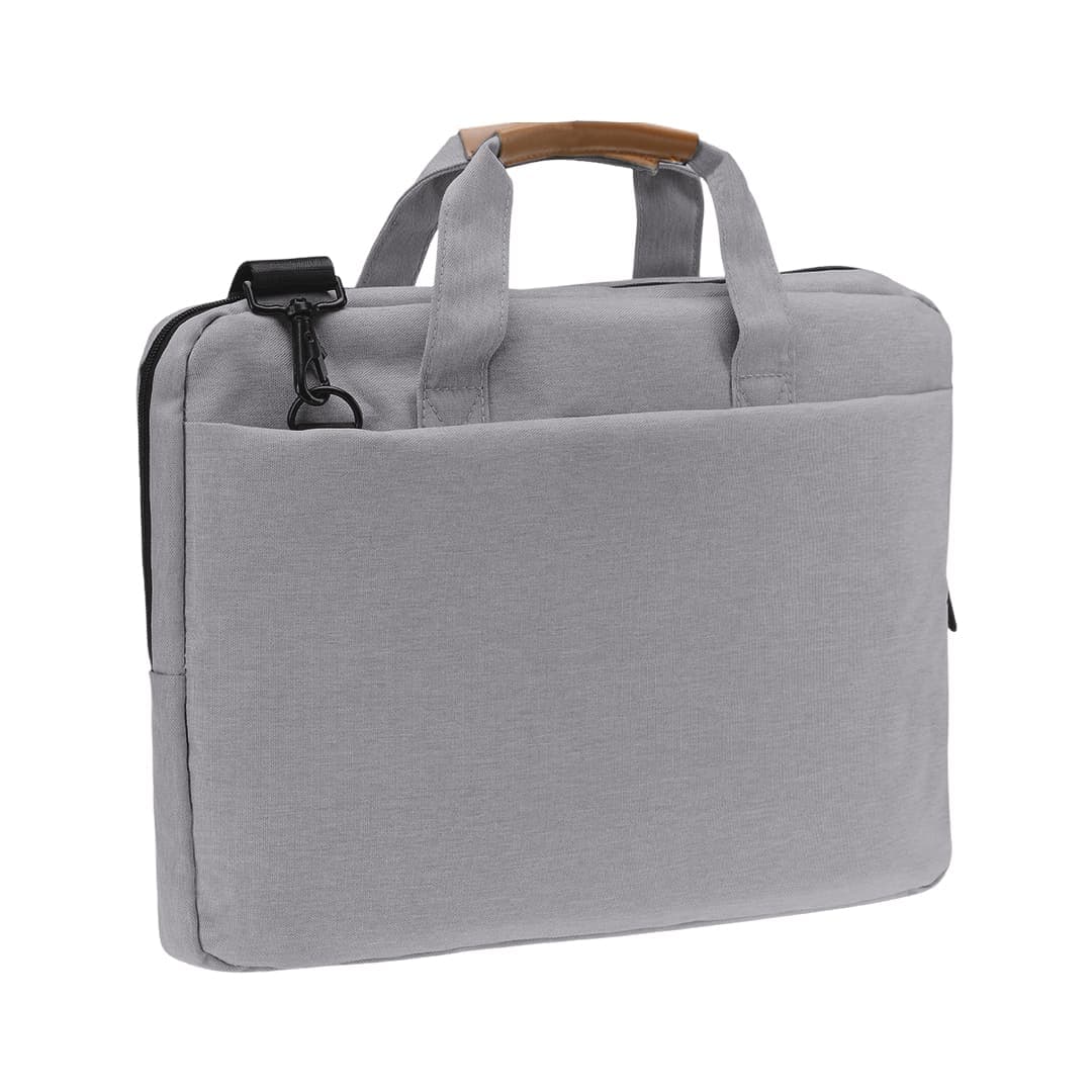 SLOTEN - Santhome® 15" Laptop Bag - Grey/Tan detail 5