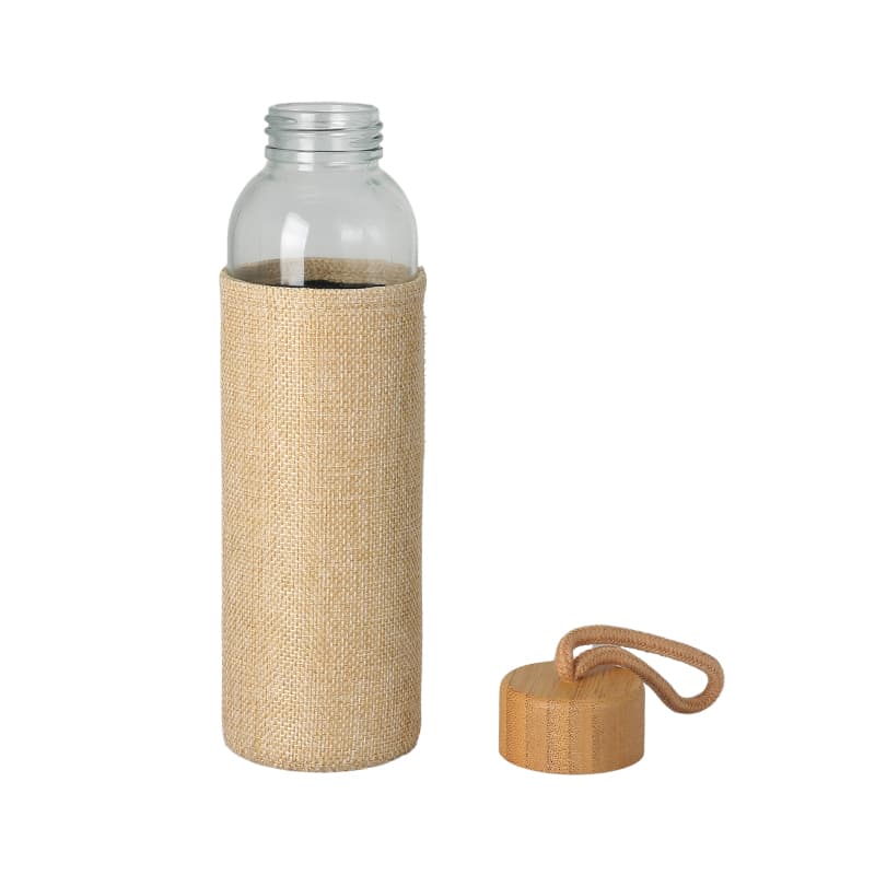 SPELLO - Promotional Glass Bottle with Jute Sleeve - 500ml detail 2