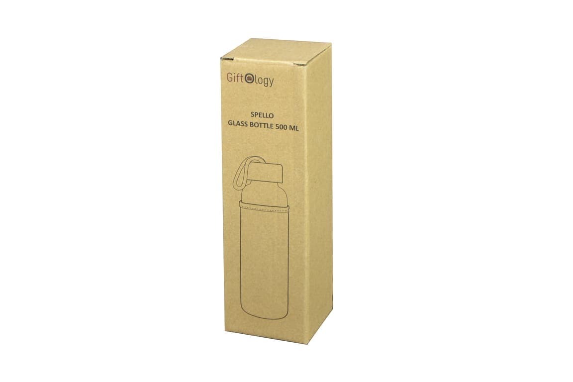 SPELLO - Promotional Glass Bottle with Jute Sleeve - 500ml detail 3