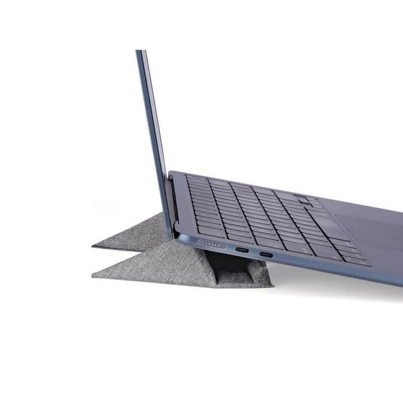STANDIE - Giftology RPET 2-in-1 Laptop and Phone Stand - Grey detail 2