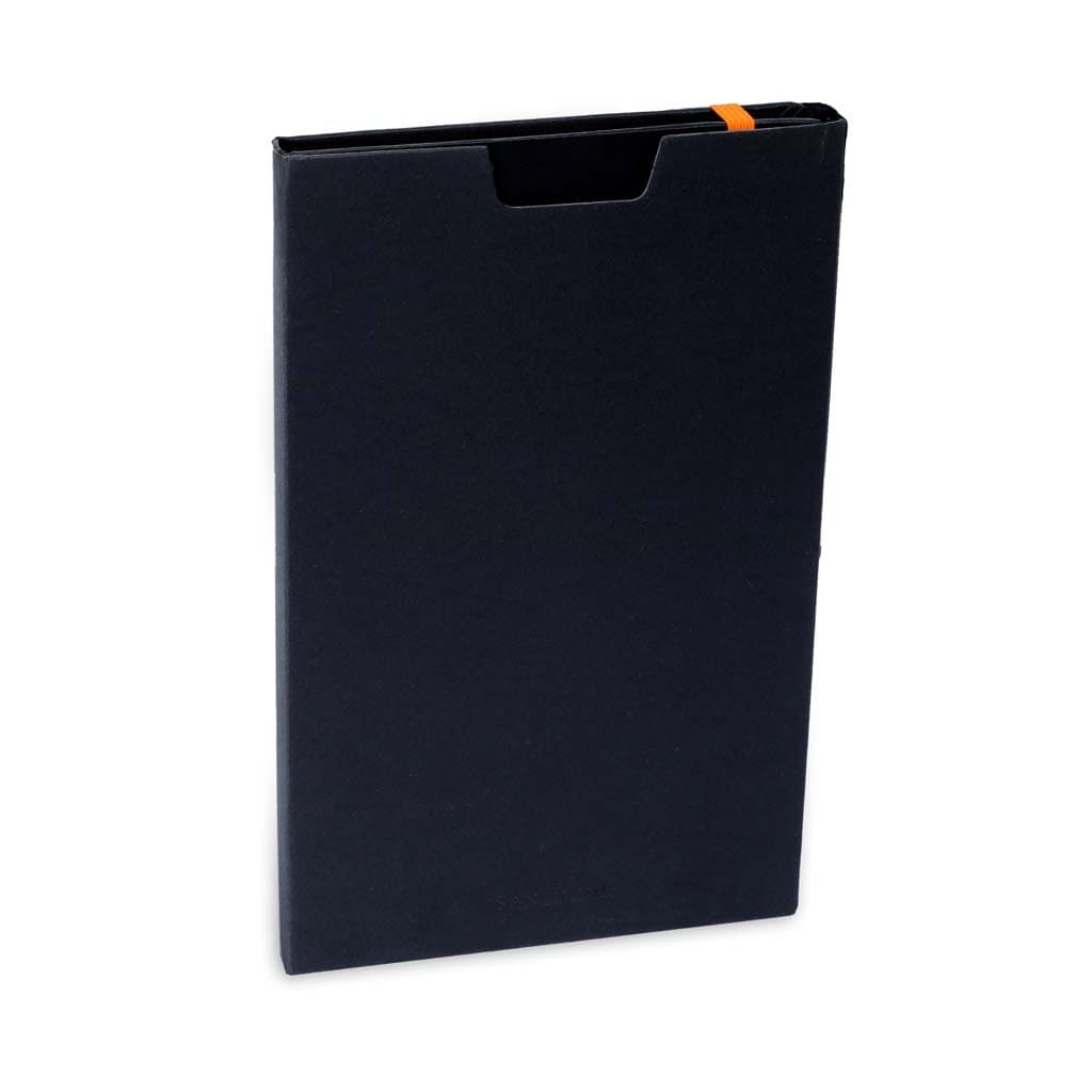 SUKH - SANTHOME A5 Hardcover Ruled Notebook Black-Orange detail 2