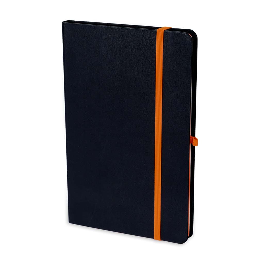 SUKH - SANTHOME A5 Hardcover Ruled Notebook Black-Orange detail 3