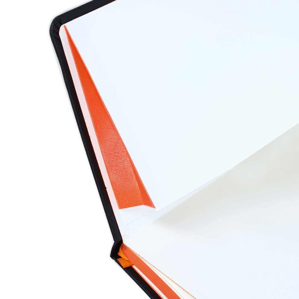 SUKH - SANTHOME A5 Hardcover Ruled Notebook Black-Orange detail 4