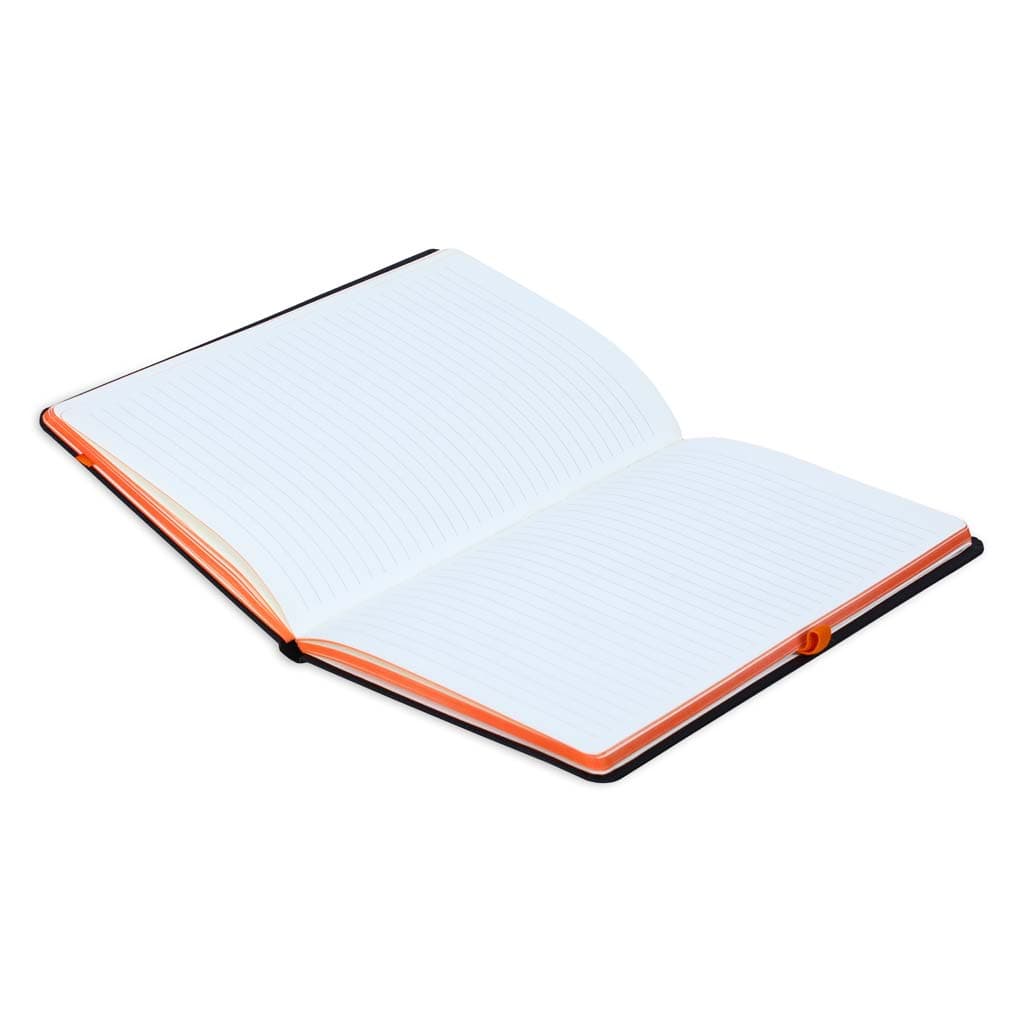 SUKH - SANTHOME A5 Hardcover Ruled Notebook Black-Orange detail 5