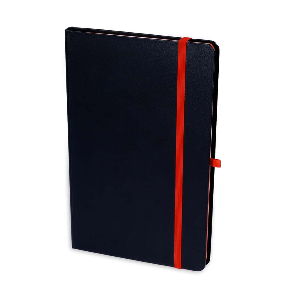 SUKH - SANTHOME A5 Hardcover Ruled Notebook Black-Red detail 3