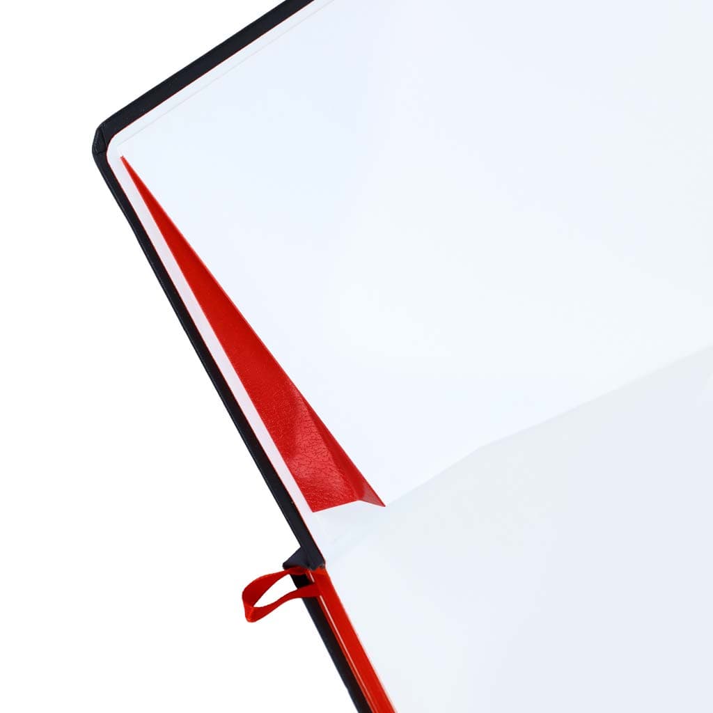 SUKH - SANTHOME A5 Hardcover Ruled Notebook Black-Red detail 4