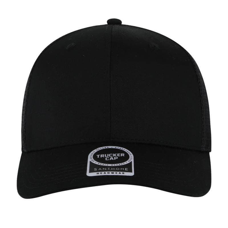 SWIFT - Santhome 6 Panel Trucker Cap - Black detail 2