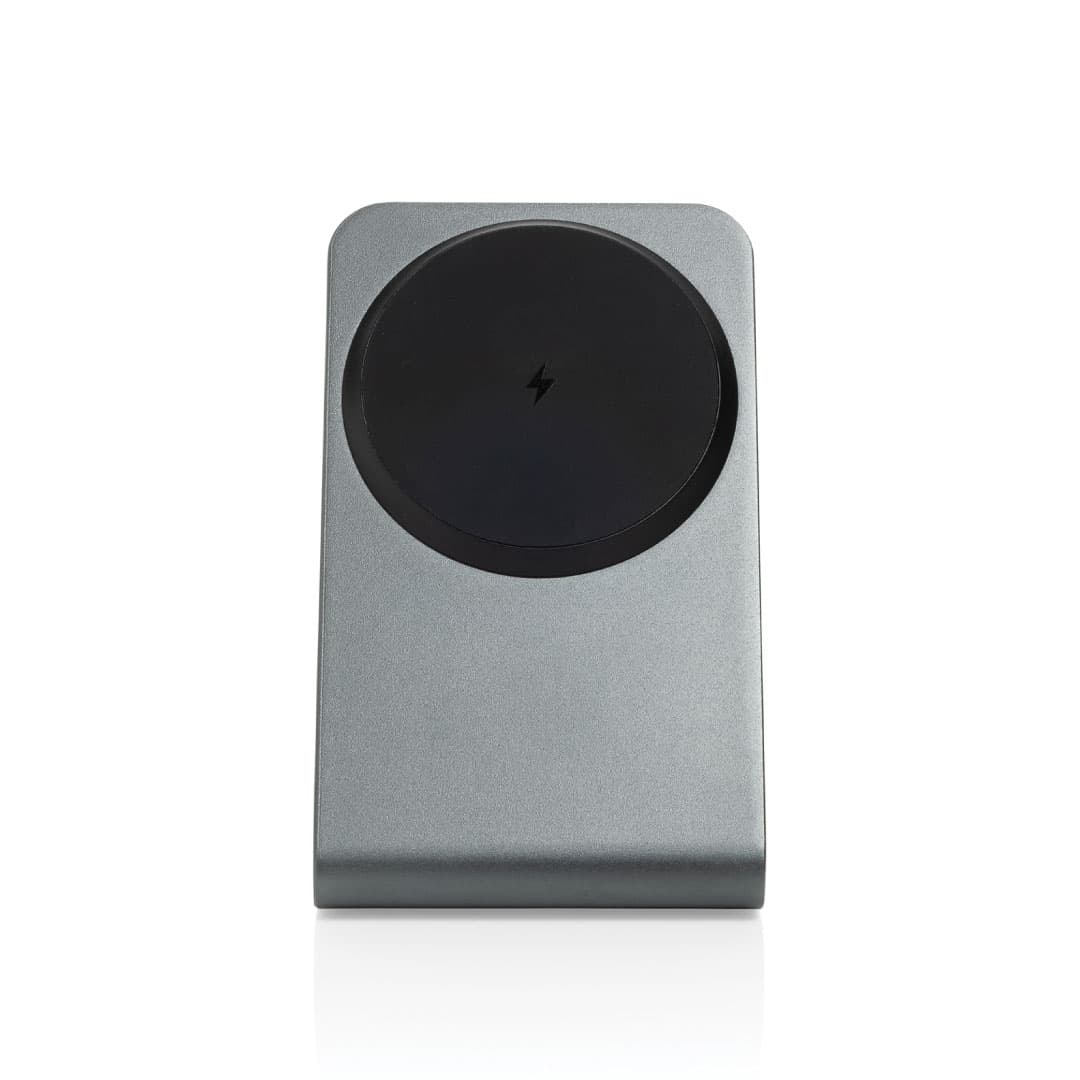 TERRA aluminum 15W magnetic wireless charging phone stand - Grey detail 5