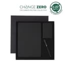TESSIN - CHANGE ZERO Sustainable Gift Set with Refillable Notebook, Pen & Cardholder Black