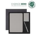TESSIN - CHANGE ZERO Sustainable Gift Set with Refillable Notebook, Pen & Cardholder Grey