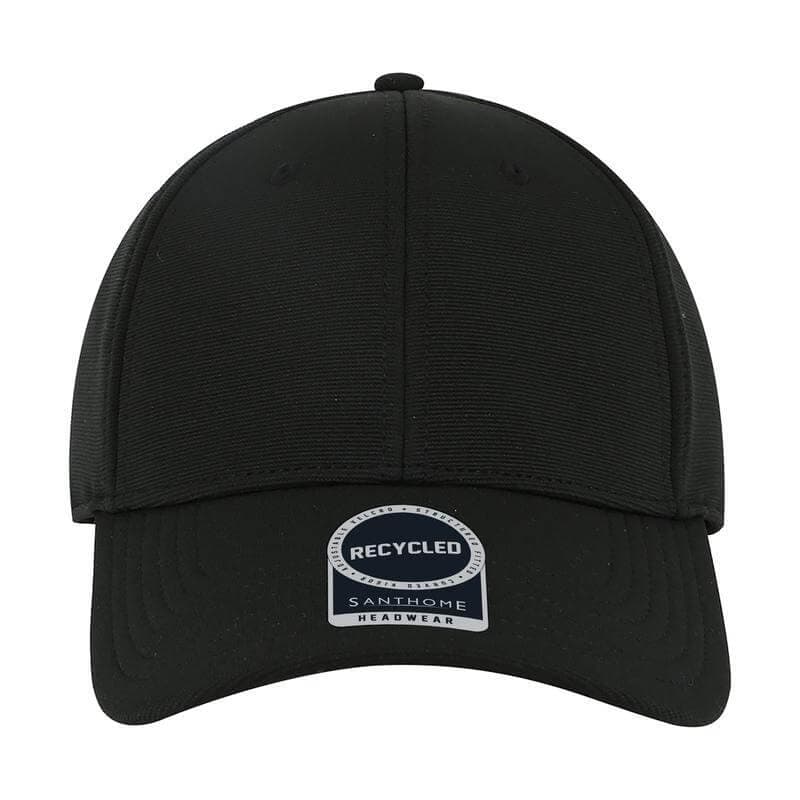 TITAN - Santhome Recycled 6 Panel Adjustable Cap - Black detail 3