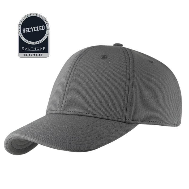 TITAN - Santhome Recycled 6 Panel Adjustable Cap - Black detail 6