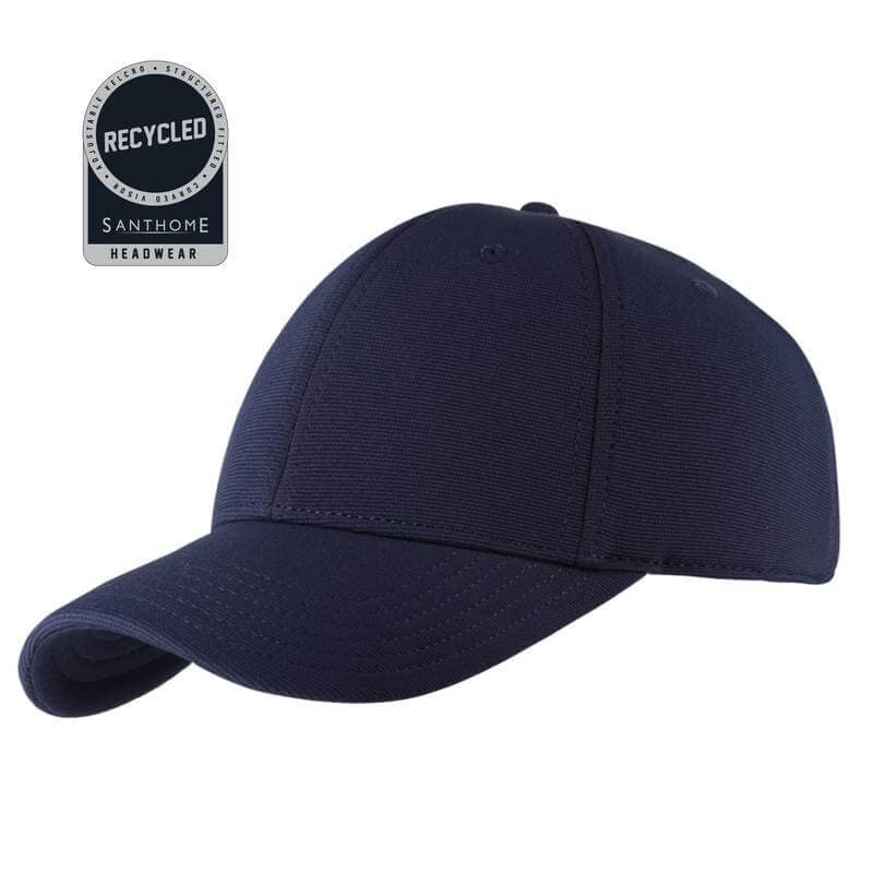 TITAN - Santhome Recycled 6 Panel Adjustable Cap - Navy Blue corporate gift