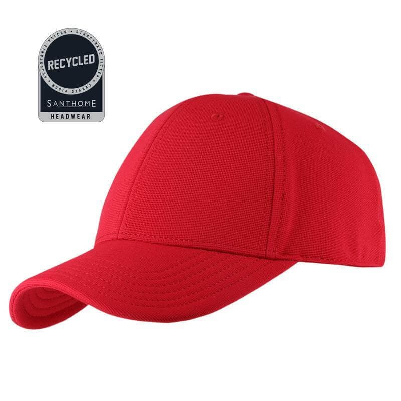 TITAN - Santhome Recycled 6 Panel Adjustable Cap - Red corporate gift