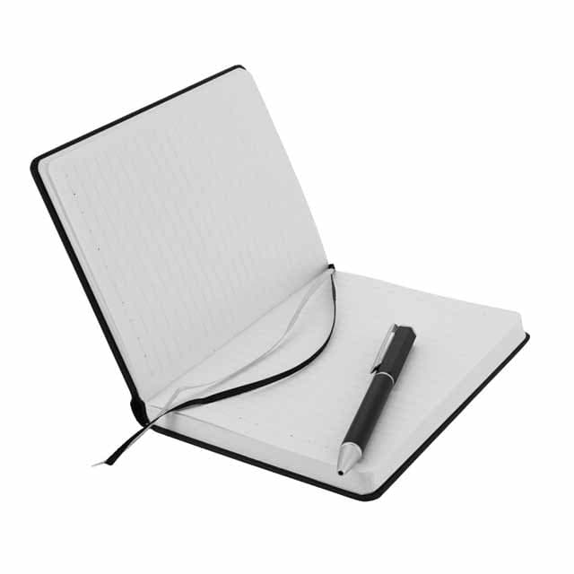 TOMAR - SANTHOME Set Of PU Thermo Notebook And Pen - Black detail 2