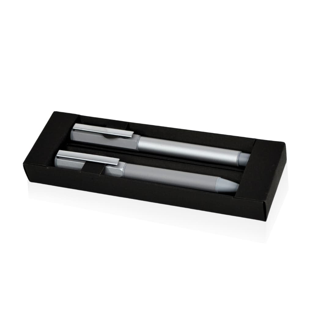 TROFA - Metal Roller and Ball Pen Set - Silver/Grey detail 2