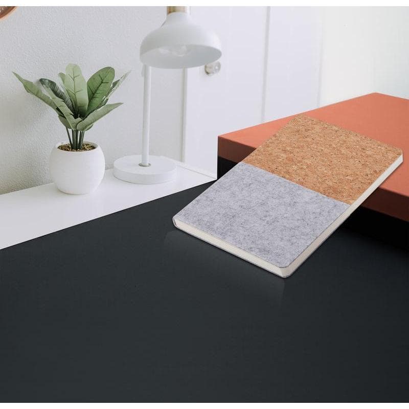 TROSA - eco-neutral Recycled Felt & Cork Soft Cover Notebook detail 2