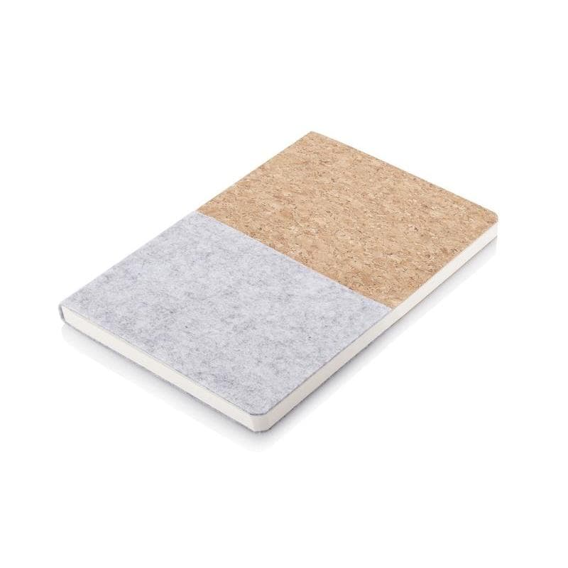 TROSA - eco-neutral Recycled Felt & Cork Soft Cover Notebook detail 3