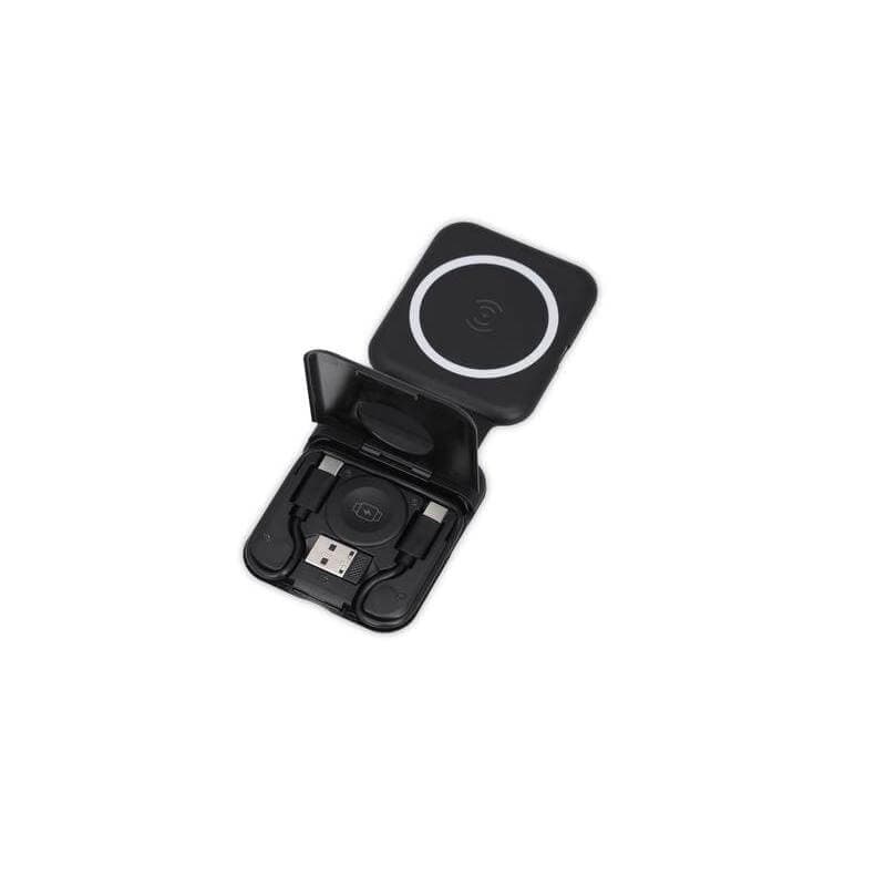 TURIN - @memorii Foldable 2-in-1 Wireless Charger and Multicable Set - Black detail 2
