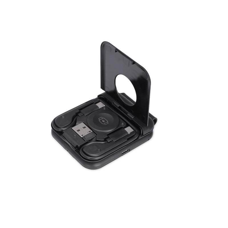 TURIN - @memorii Foldable 2-in-1 Wireless Charger and Multicable Set - Black detail 5