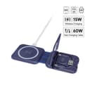 TURIN - @memorii Foldable Wireless Charger and Multicable Set Navy Blue