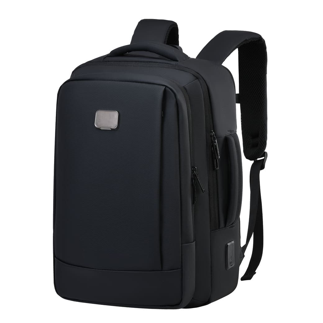 TURISMO - Santhome Expandable 17" Business Backpack - Black detail 2