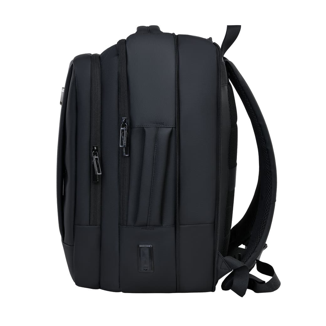 TURISMO - Santhome Expandable 17" Business Backpack - Black detail 3