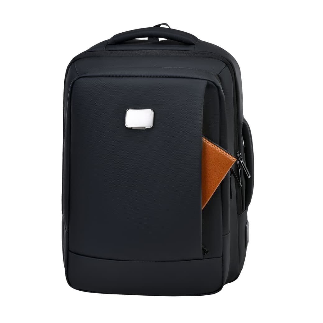 TURISMO - Santhome Expandable 17" Business Backpack - Black detail 4