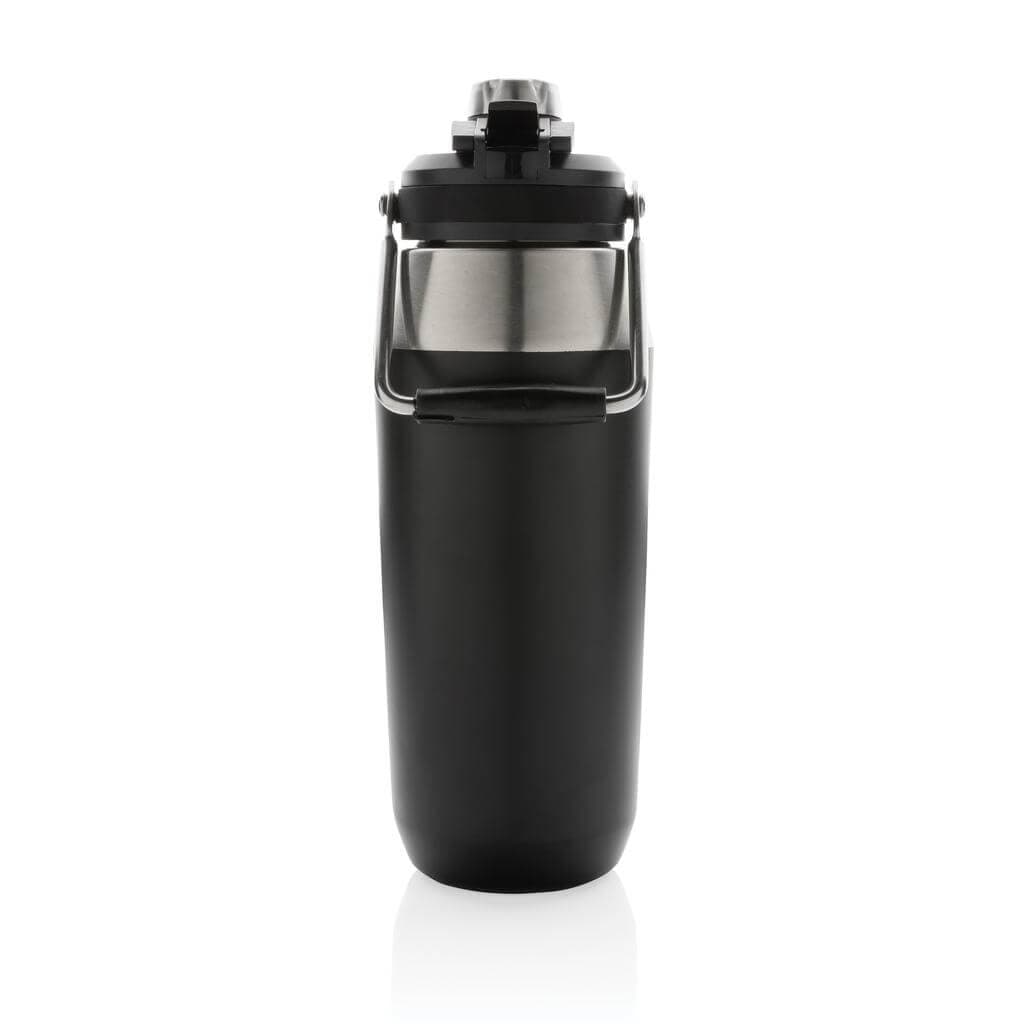 USLAR - Hans Larsen Vacuum Bottle with Solid Handle and Dual Lid - 1L - Black detail 6