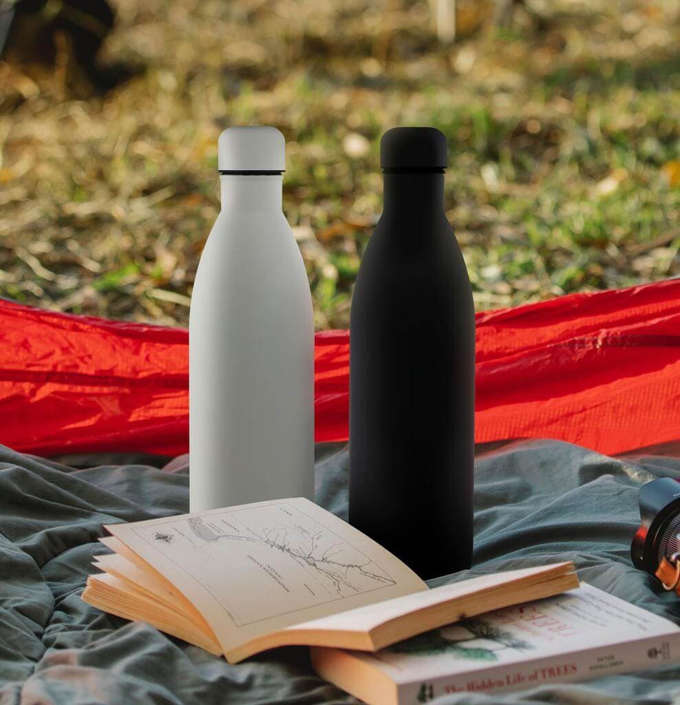 VALENCE - Soft Touch lnsulated Water Bottle - 1L - White detail 2