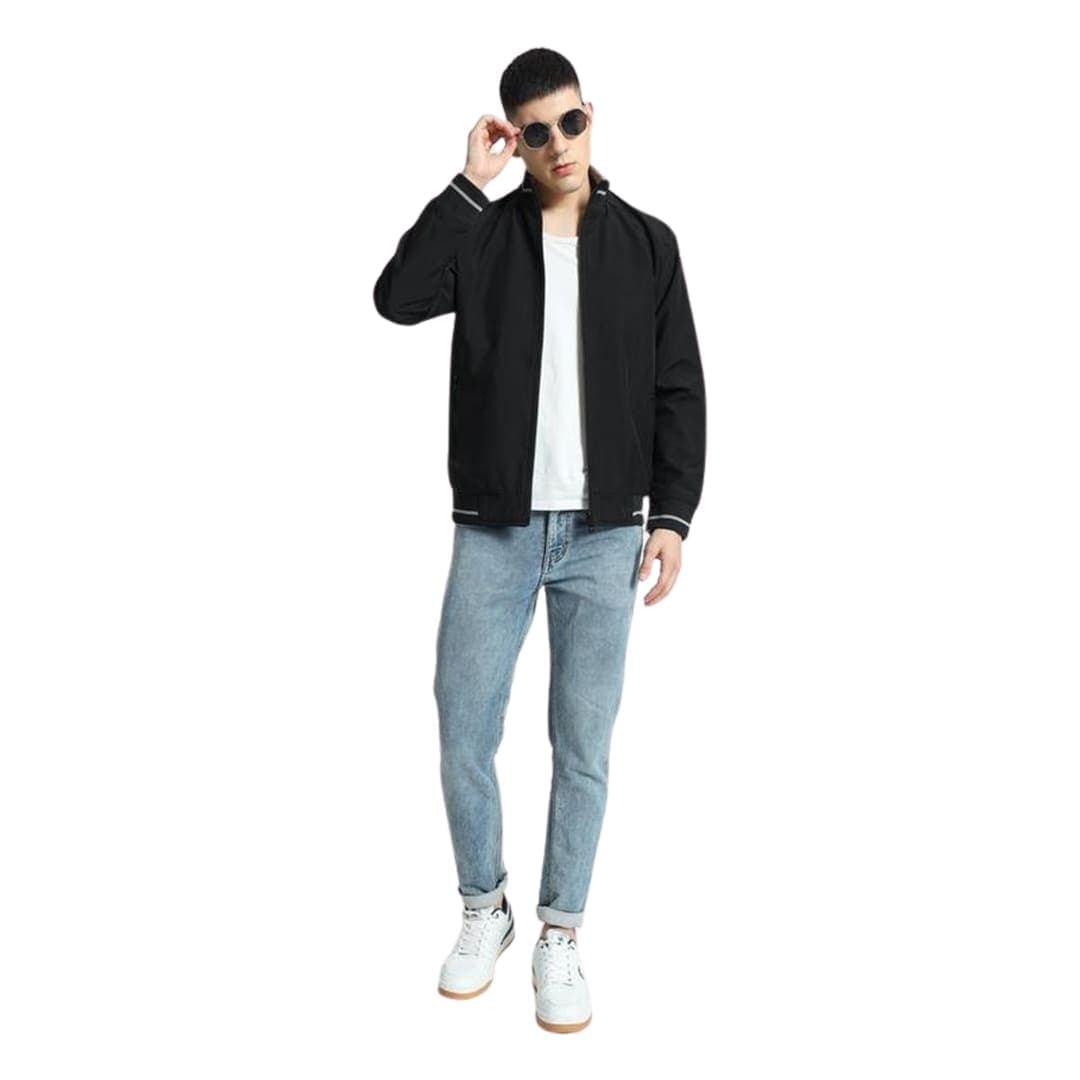 VARSITY - SANTHOME Men's Lightweight Reversible Bomber Jacket detail 3
