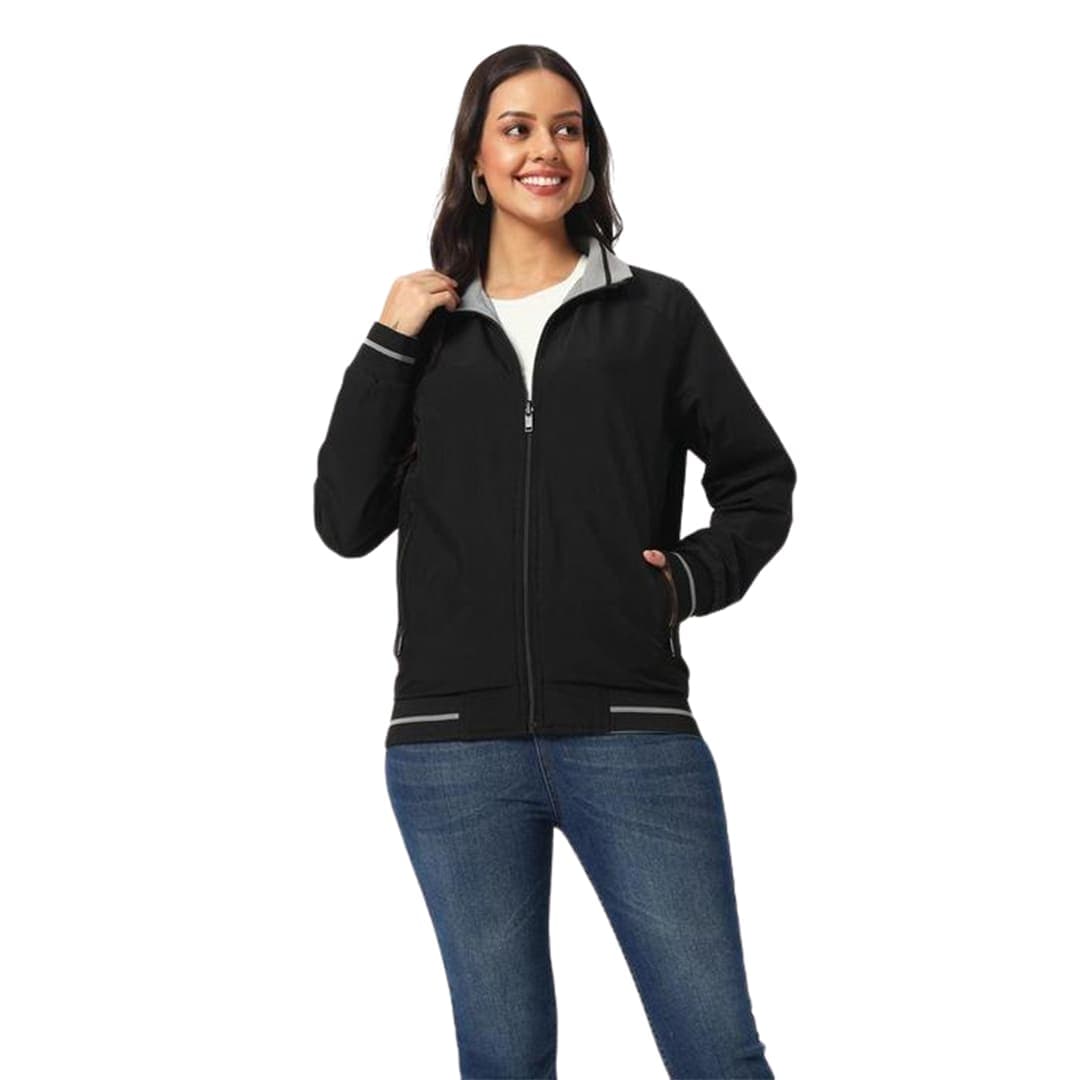 VARSITY - SANTHOME Women's Lightweight Reversible Bomber Jacket detail 6