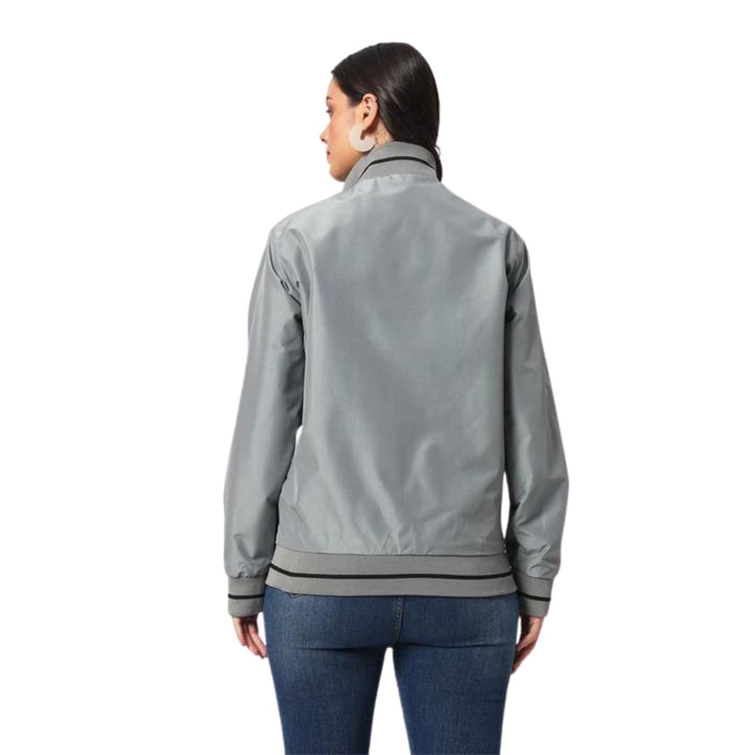 VARSITY - SANTHOME Women's Lightweight Reversible Bomber Jacket detail 5