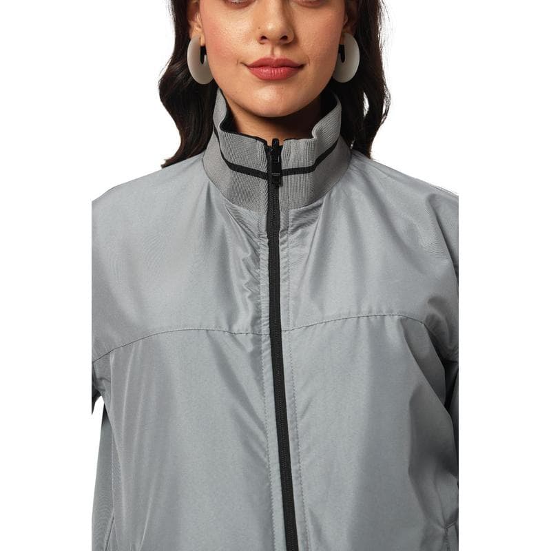 VARSITY - SANTHOME Women's Lightweight Reversible Bomber Jacket detail 2