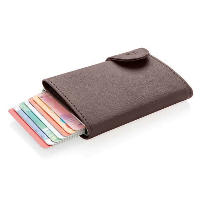 VATRA - c-secure PU RFID Card Holder & Wallet Brown corporate gift