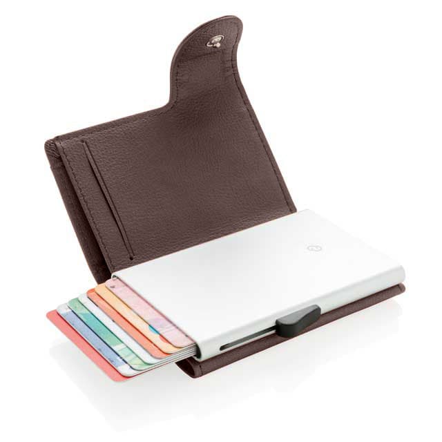 VATRA - c-secure PU RFID Card Holder & Wallet Brown detail 2