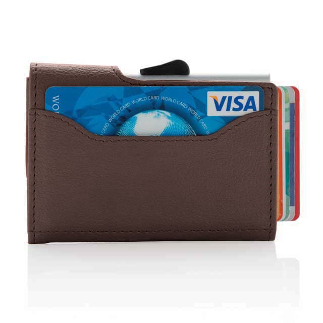 VATRA - c-secure PU RFID Card Holder & Wallet Brown detail 3