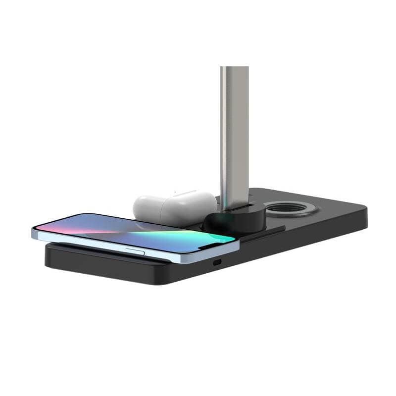 VELES - @memorii 3 in 1 Wireless Charger with Desk Lamp - Black detail 5
