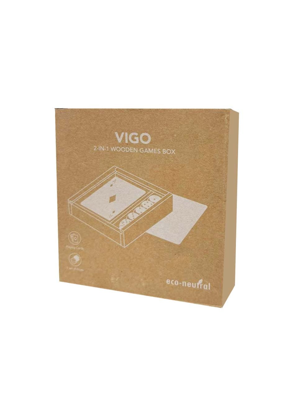 VIGO -eco-neutral 2-in-1 Wooden Games Box detail 3